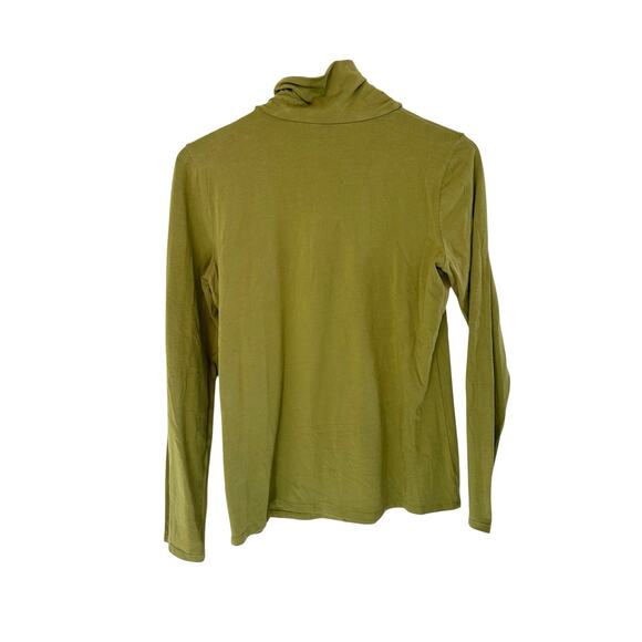 J. Jill Essential Turtleneck Shirt Green Long Sleeve Soft Basic Casual Medium - Picture 9 of 12